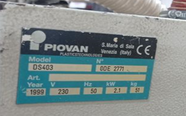 Sušička granulátu PIOVAN DS 403 - 2
