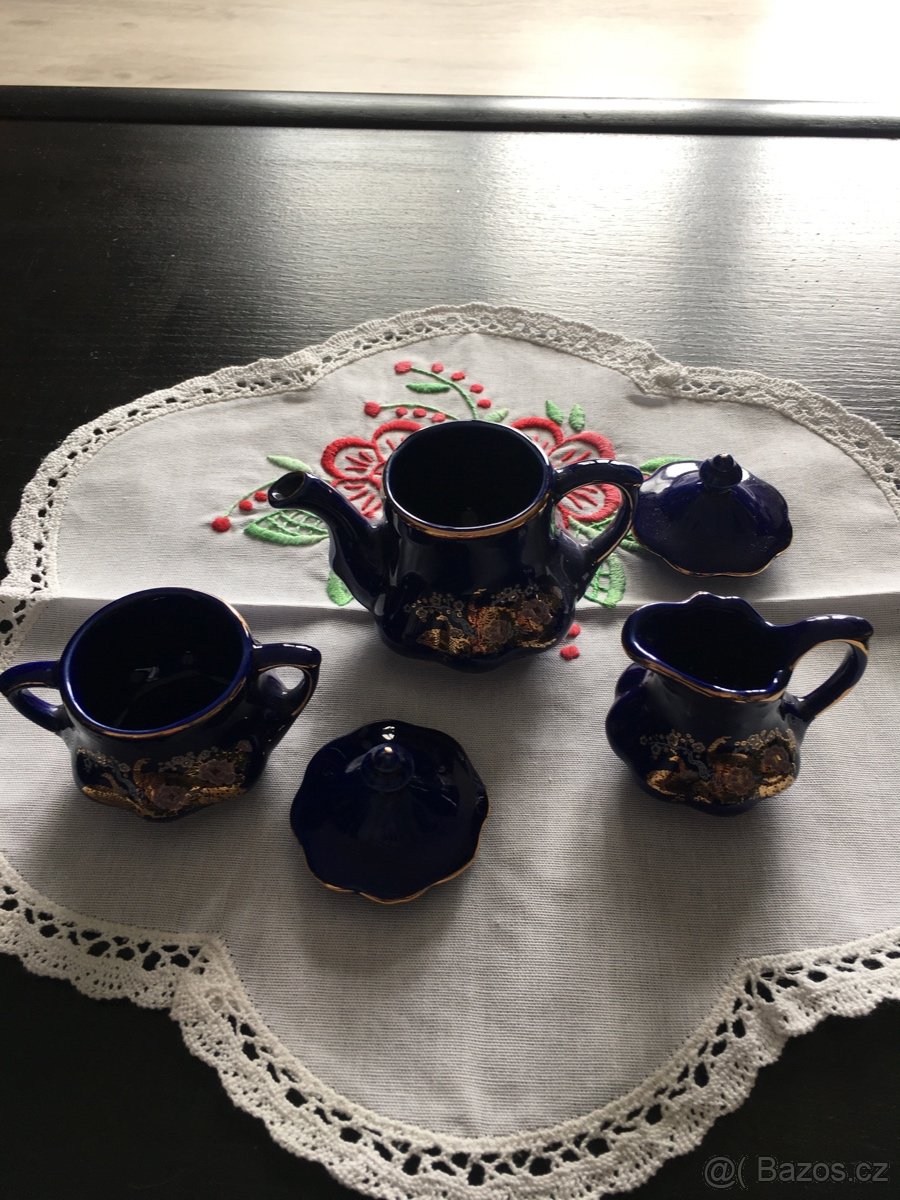 Retro -modrá dekorace. - 2