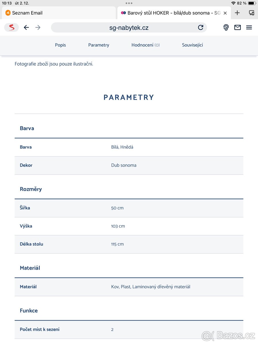 Barový jidelni stul s policemi - 2