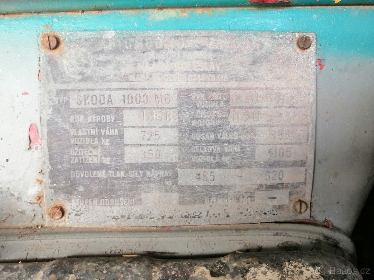 Prodam škoda 1000 MB. - 2