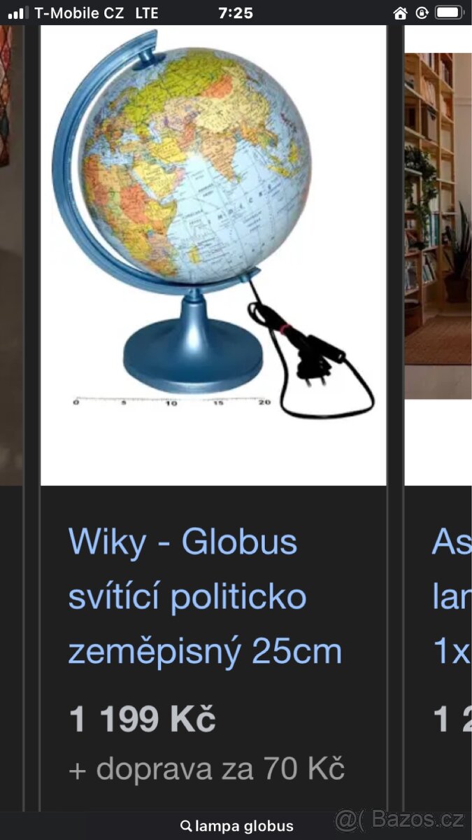 Svítící globus lampa - 2
