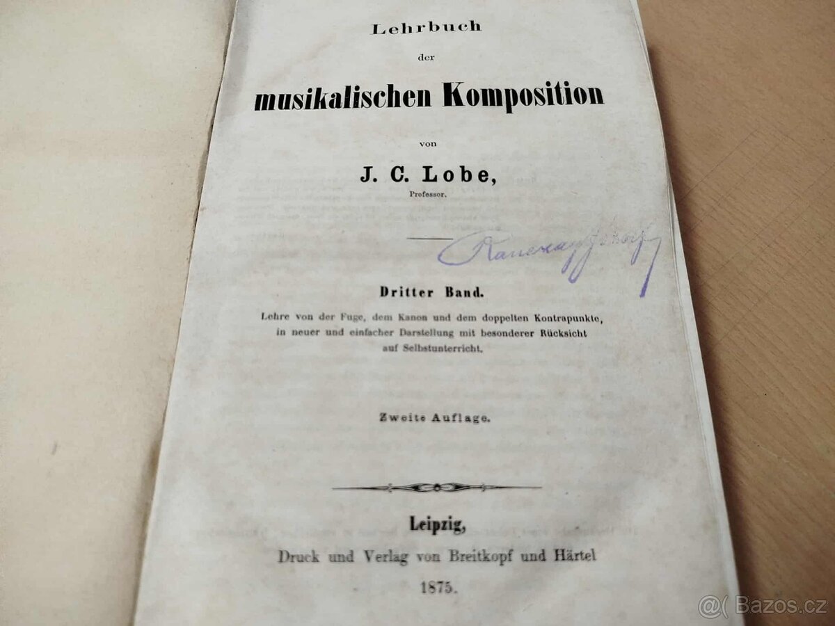 150 ROČNÁ--Učebnica hudobnej kompozície III. zväzok--rok 187 - 2