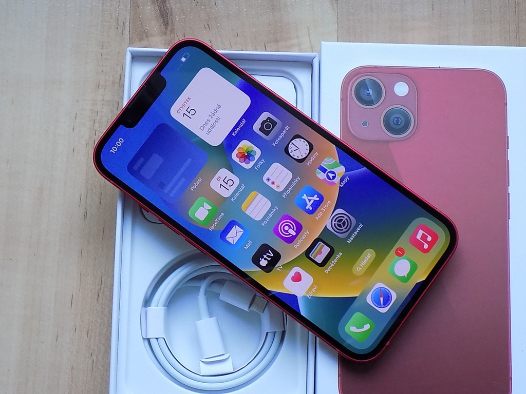  APPLE iPhone 13 128GB Red - ZÁRUKA - TOP STAV - 2