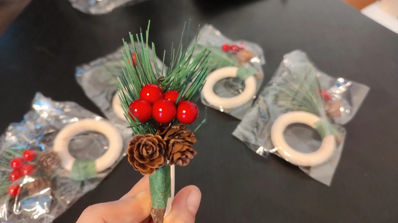 Vánoční kroužky na ubrousky - 2