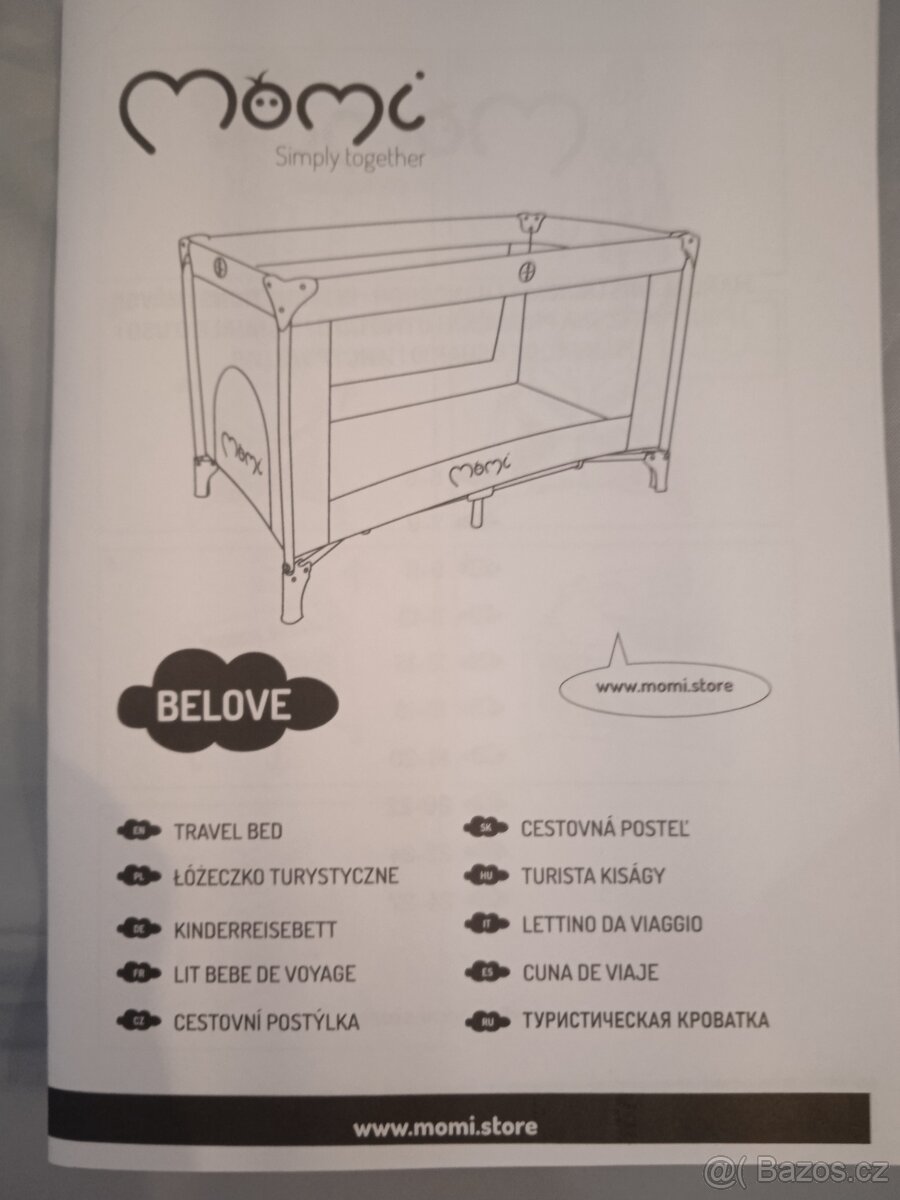Skládací cestovní postýlka momi - 2