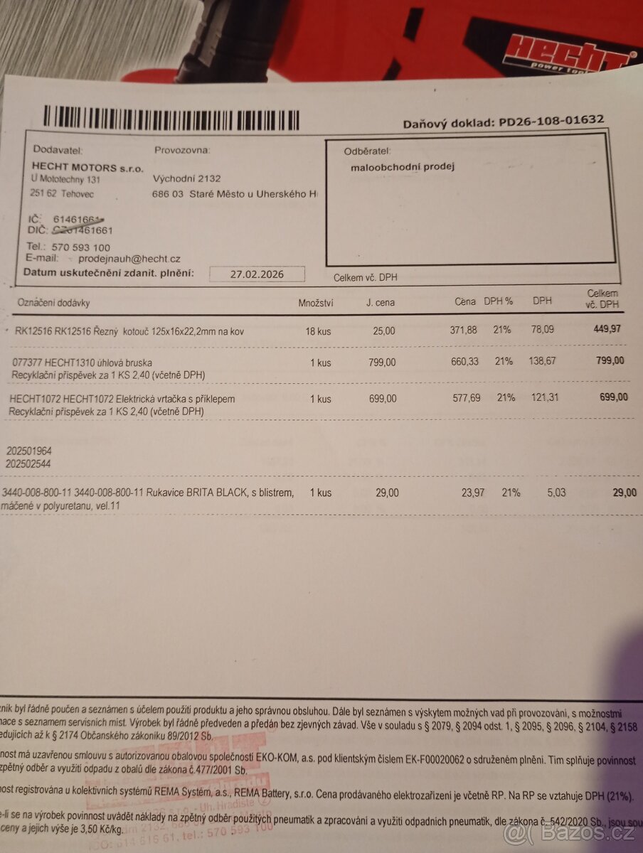 Elektrická vrtačka s příklepem hecht - 2