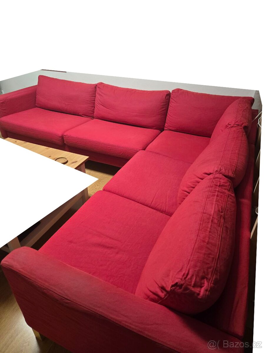 Rohová sedací souprava Karlstad se dvěma potahy - 2