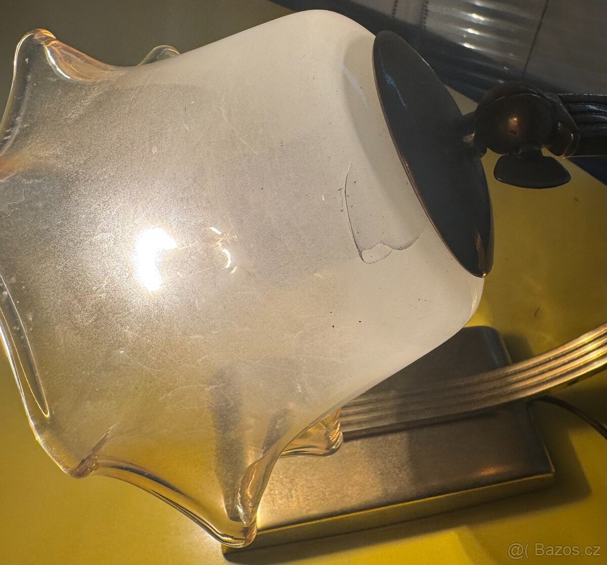 starožitná mosazná funkční lampička-více v inzerátu - 2