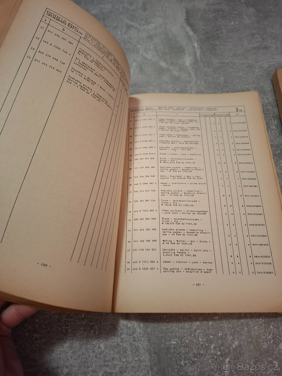 Tatra 815,seznam náhradních dílů - 2