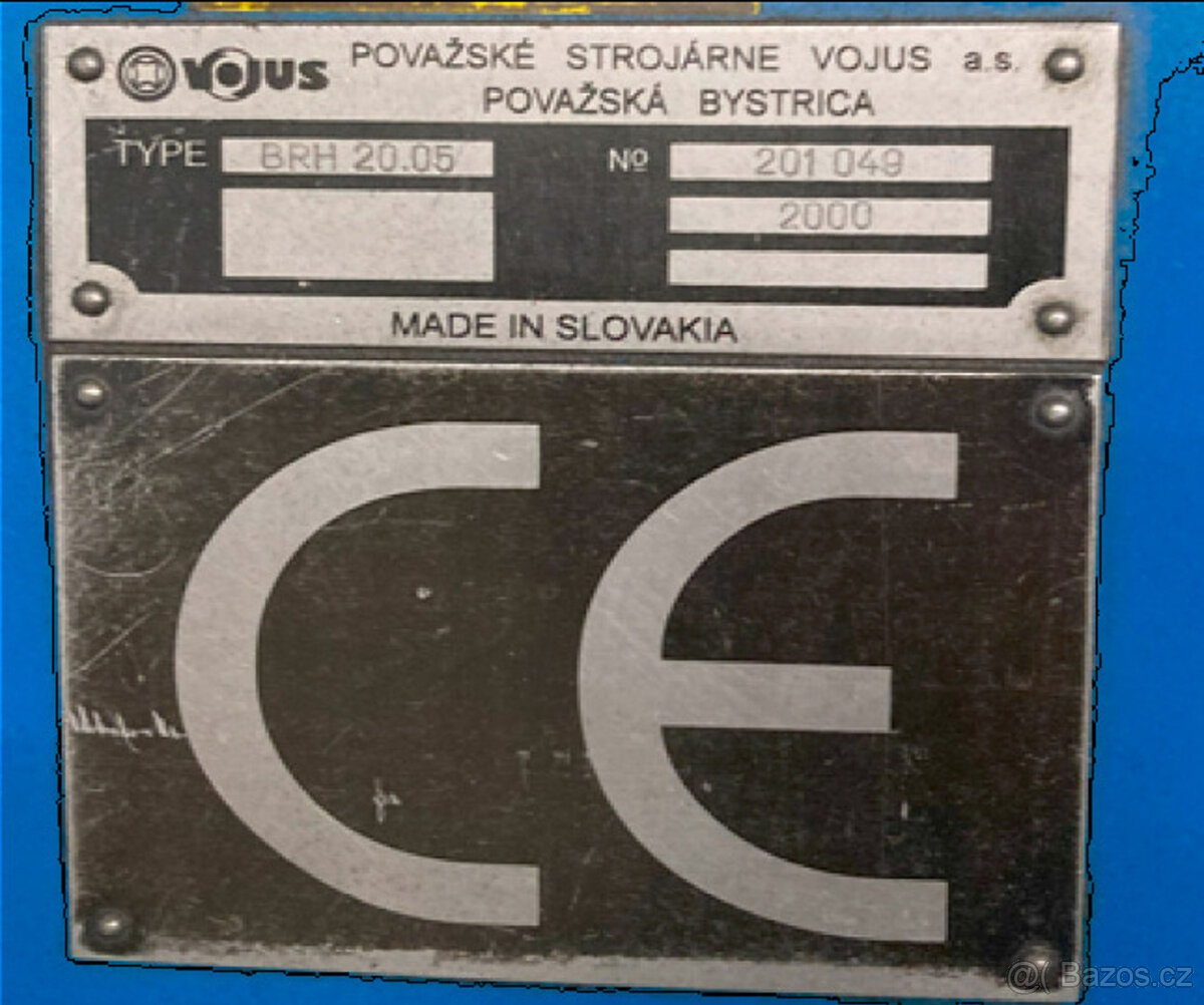 Bruska rovinná BRH 20.05, VOJUS a.s., r.v. 2000 - 2