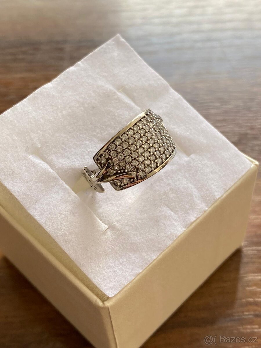 Dámský prsten z bílého zlata - 2