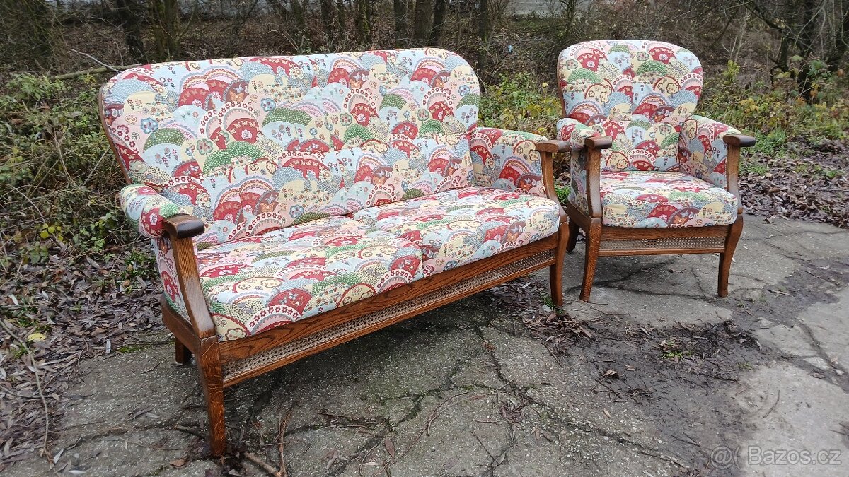 Starožitná sedací souprava 2+1 TOP STAV - 2