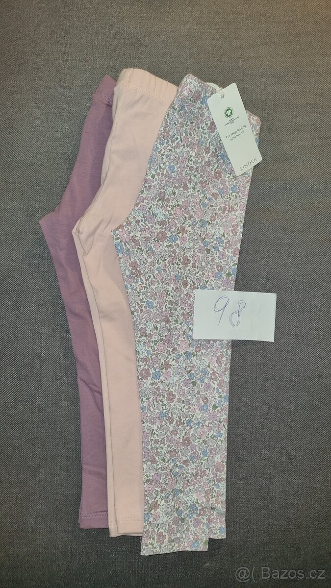 3x Legíny Lindex - vel. 98 - 2