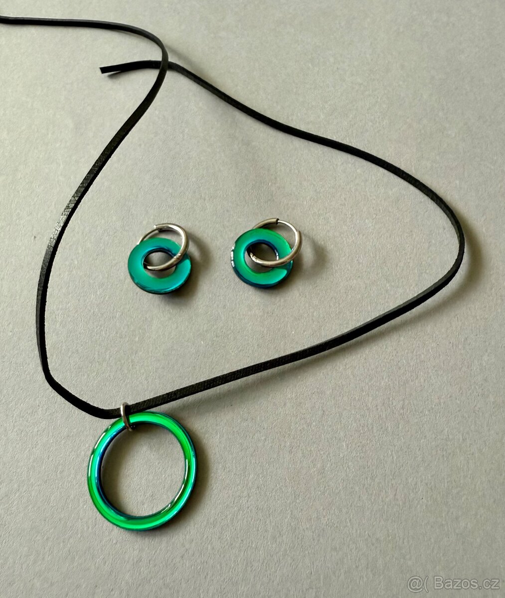 Orig. veselý set přívěsek + náušnice, chameleon, sleva. - 2