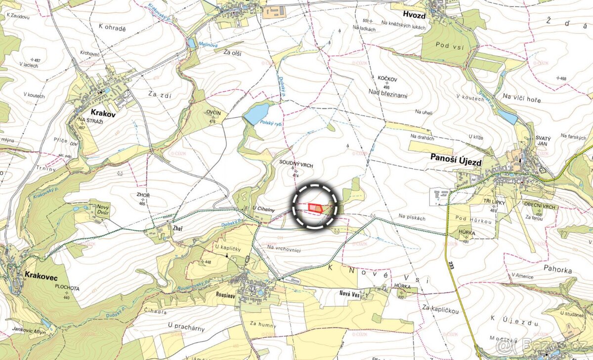 Zemědělská půda, prodej, Krakovec, Rakovník - 2