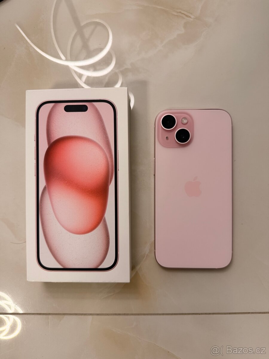  iPhone 15 – růžová (Pink) 128 GB – jako nový - 2