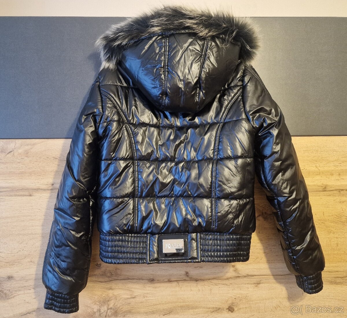 Dívčí/dámská černá metalická bunda Redial vel. S - 2