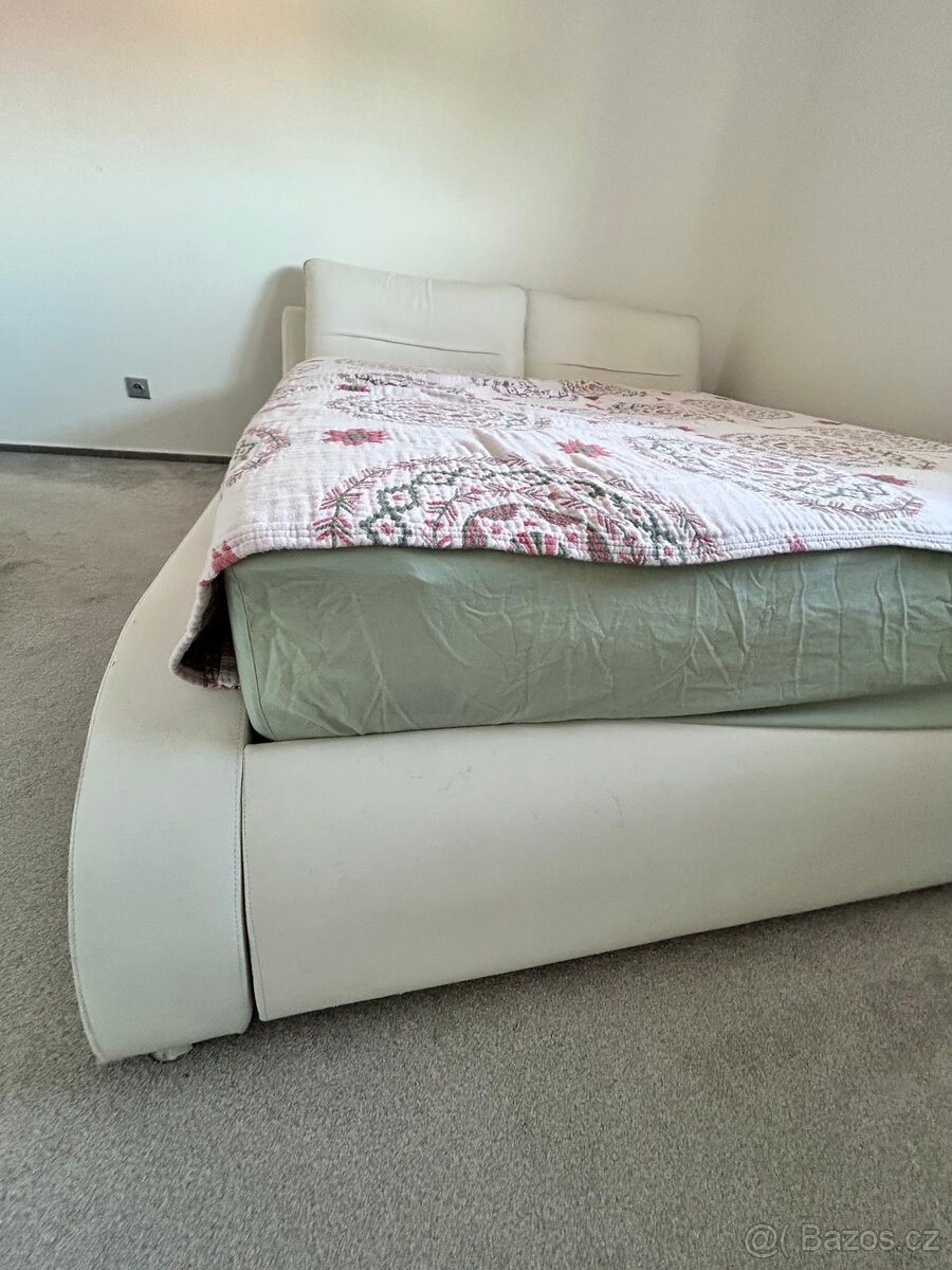 Postel 180×200, čelo pravá kůže - 2