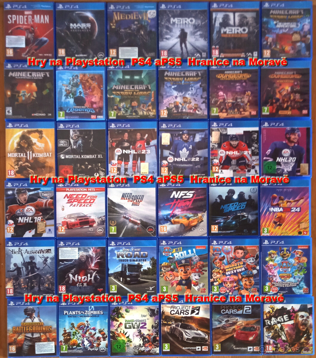 Hry na Playstation PS4 a PS5 - 2.část seznamu - 2