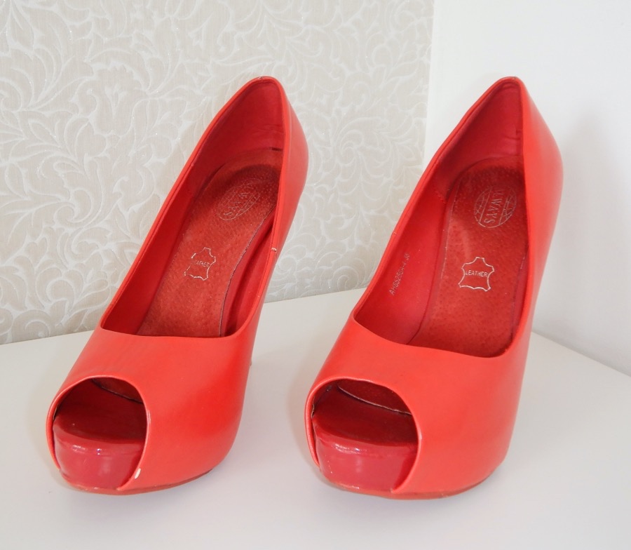 Červené lodičky na platformě, vel. 38 - 2