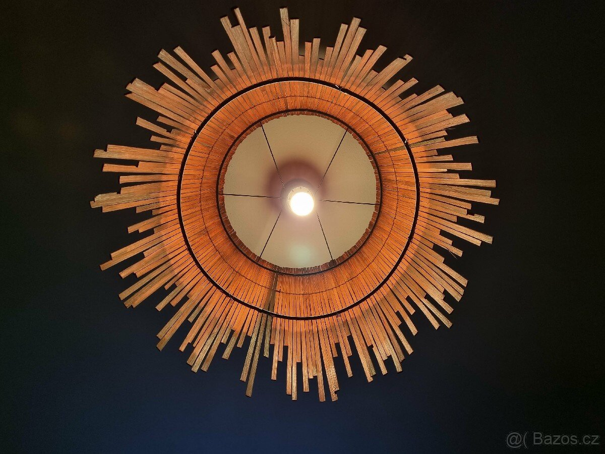 lustr IKEA E27 hnědý, průměr 50 cm - 2