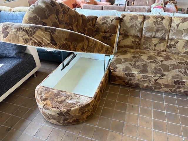 sedačka rohova strakatá rozkládací - 2