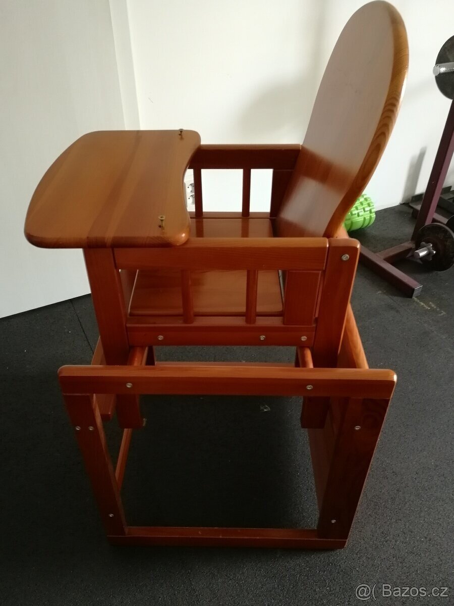 stolička se stolkem dřevěná - 2