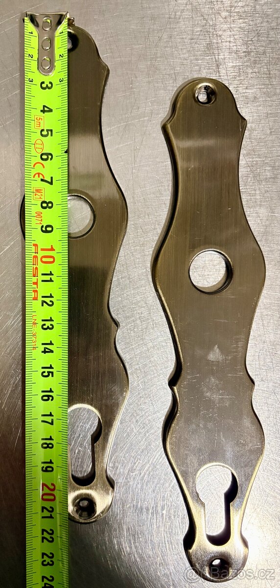 Retro dveřní štítky (kování) 90 mm – pár - 2