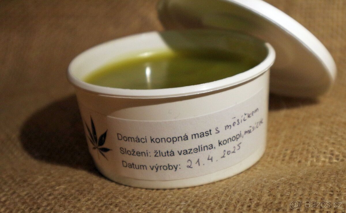 Domácí konopná mast s měsíčkem - 2