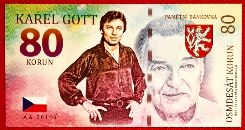 KAREL GOTT pamětní bankovka 2024 - 2