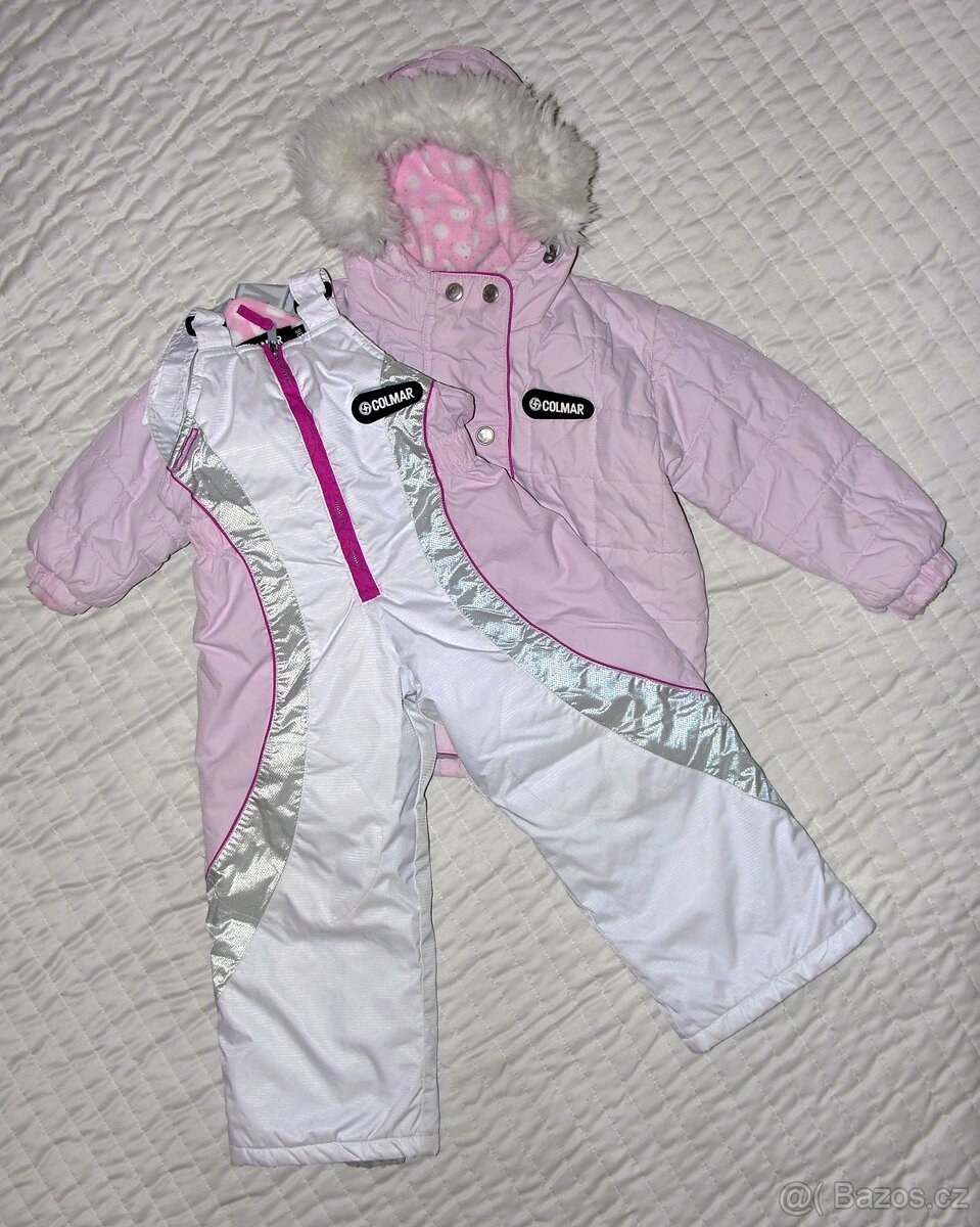 241 - Značkový dívčí zimní komplet COLMAR vel. 24-36 měsíců - 2