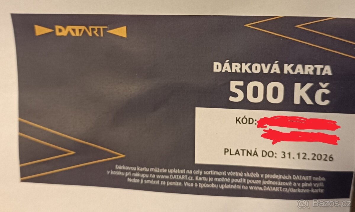 DÁRKOVÝ POUKAZ DATART - 2