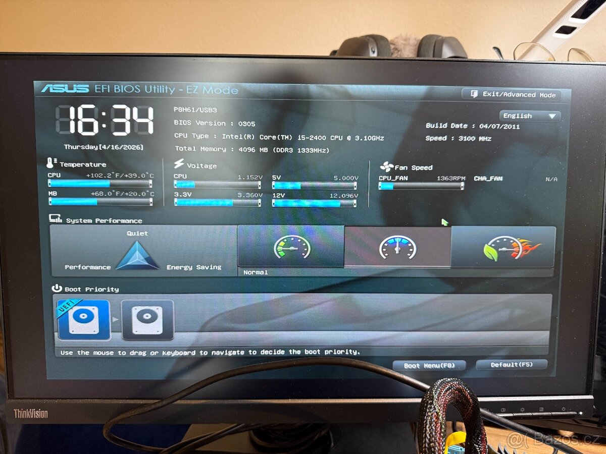 Intel Core I5 2400 + Základní deska Asus - 2