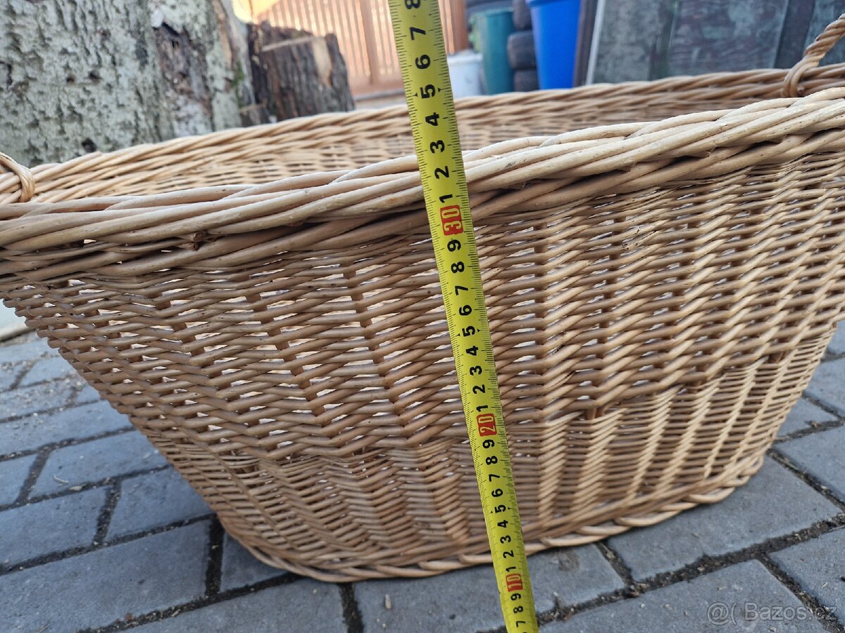 Velký proutěný koš s uchy - 2