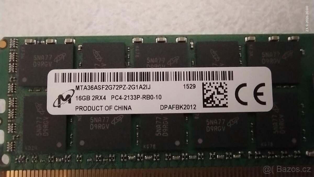 256 GB RAM DDR4 RDIMM 2133P - 2