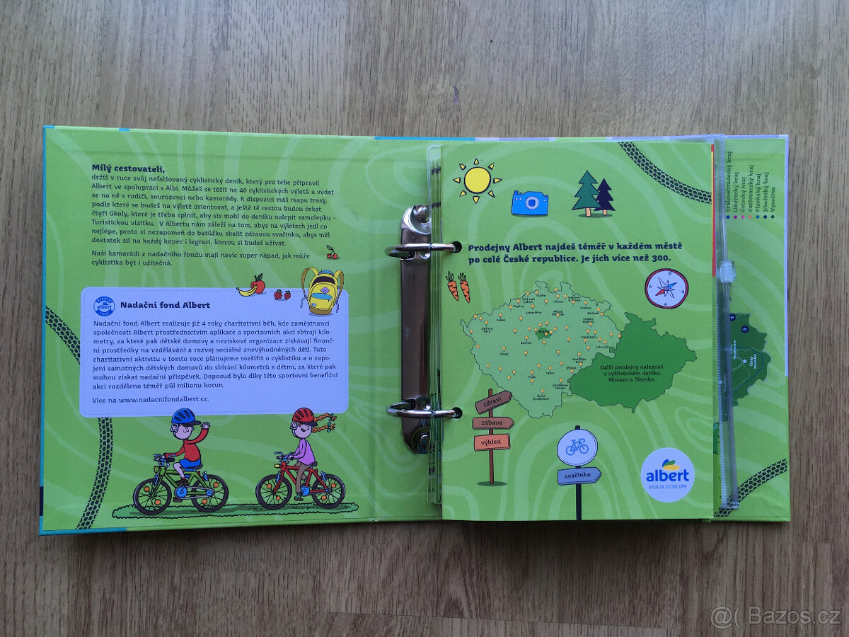 Kniha Cyklovýlety zážitkový deník Čechy, 6-12 let - 2