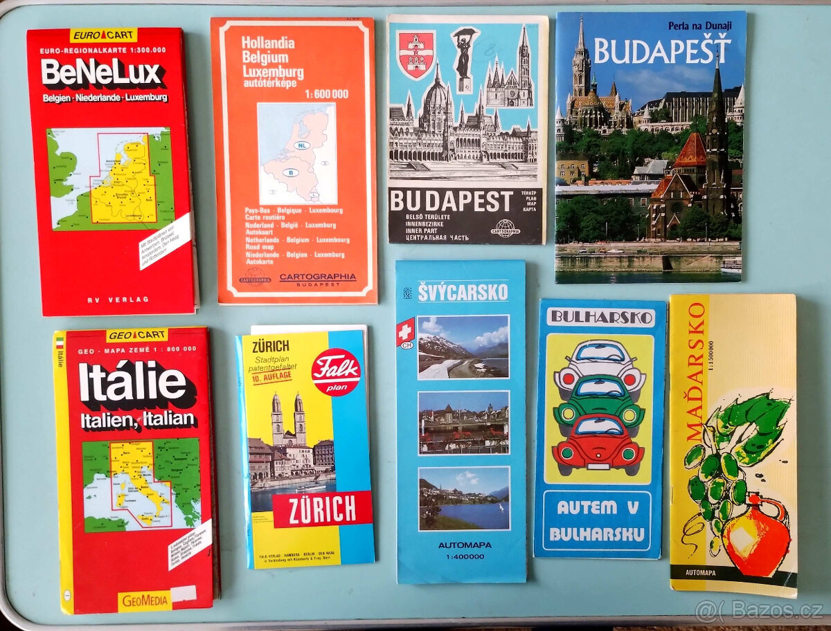 Různé mapy a prospekty Evropa - 2