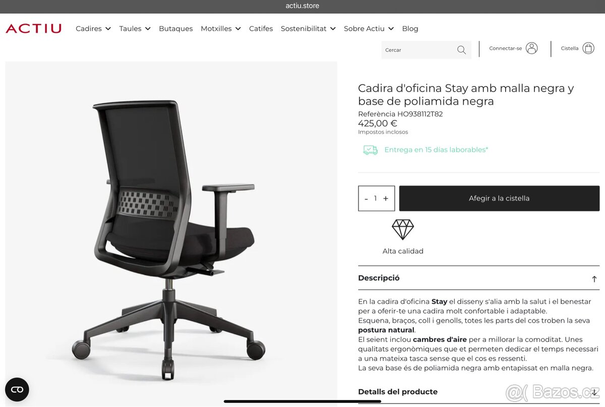 Kancelářská židle Actiu Stay - 2