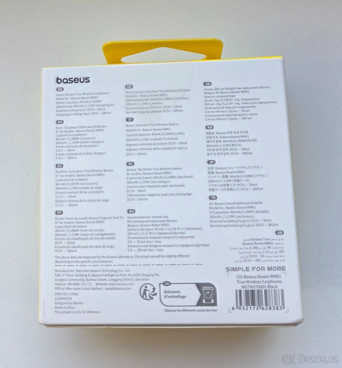 Baseus Bowie WM01 - NOVÁ, nerozbalená sluchátka - 2