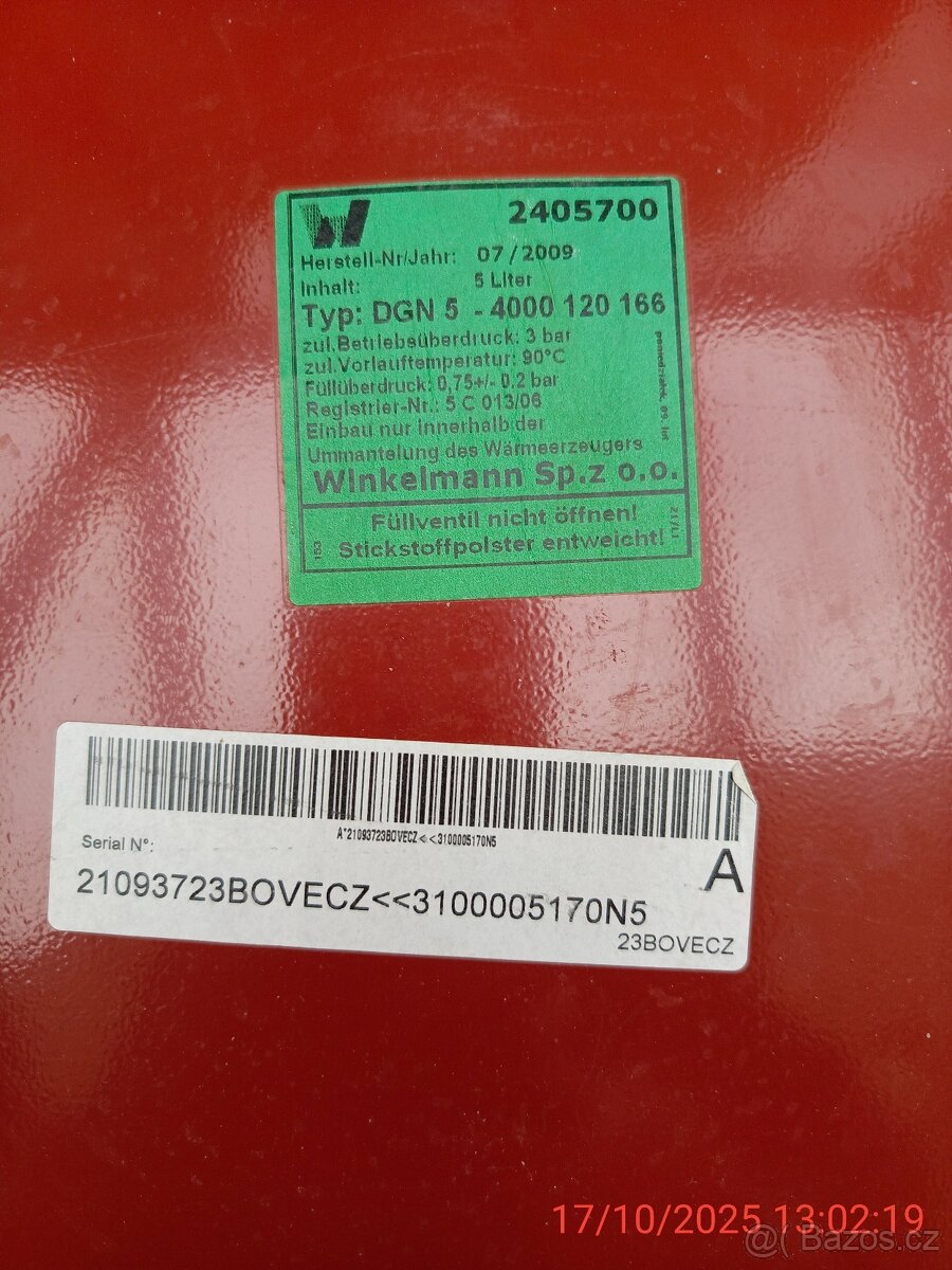 Expanzní nádoba 5 litrů. - 2