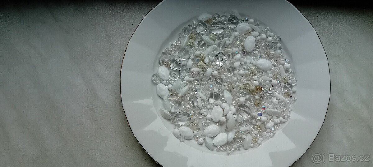 Skleněné korálky mix, české, 250g, 13 barev mixů - 2