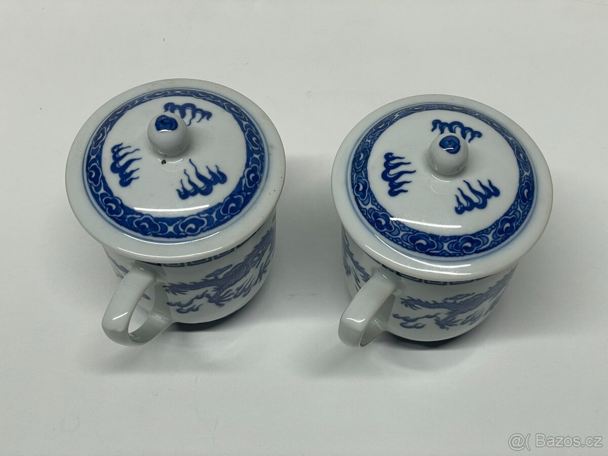 Dva keramické čínské hrnky - 2