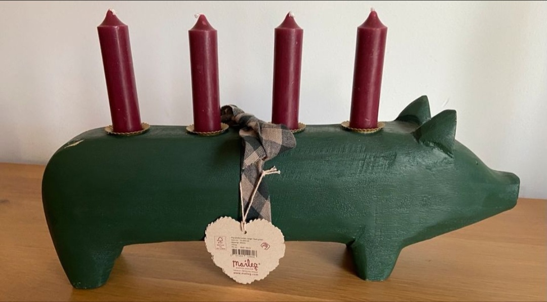 Maileg prasátko svícen advent dekorace vánoce - 2