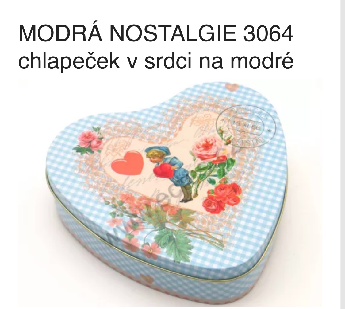 Plechová krabička srdíčko - 2