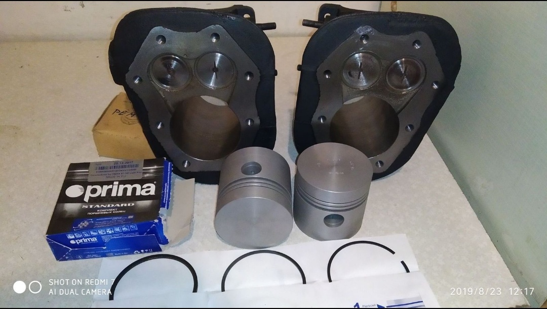 Válce kroužky písty čepy těsnění K750 M72 MW750 MT12 - 2