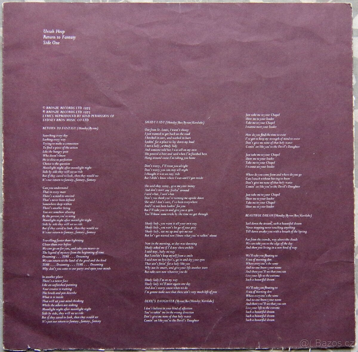 LP deska - Uriah Heep - Return To Fantasy - 2