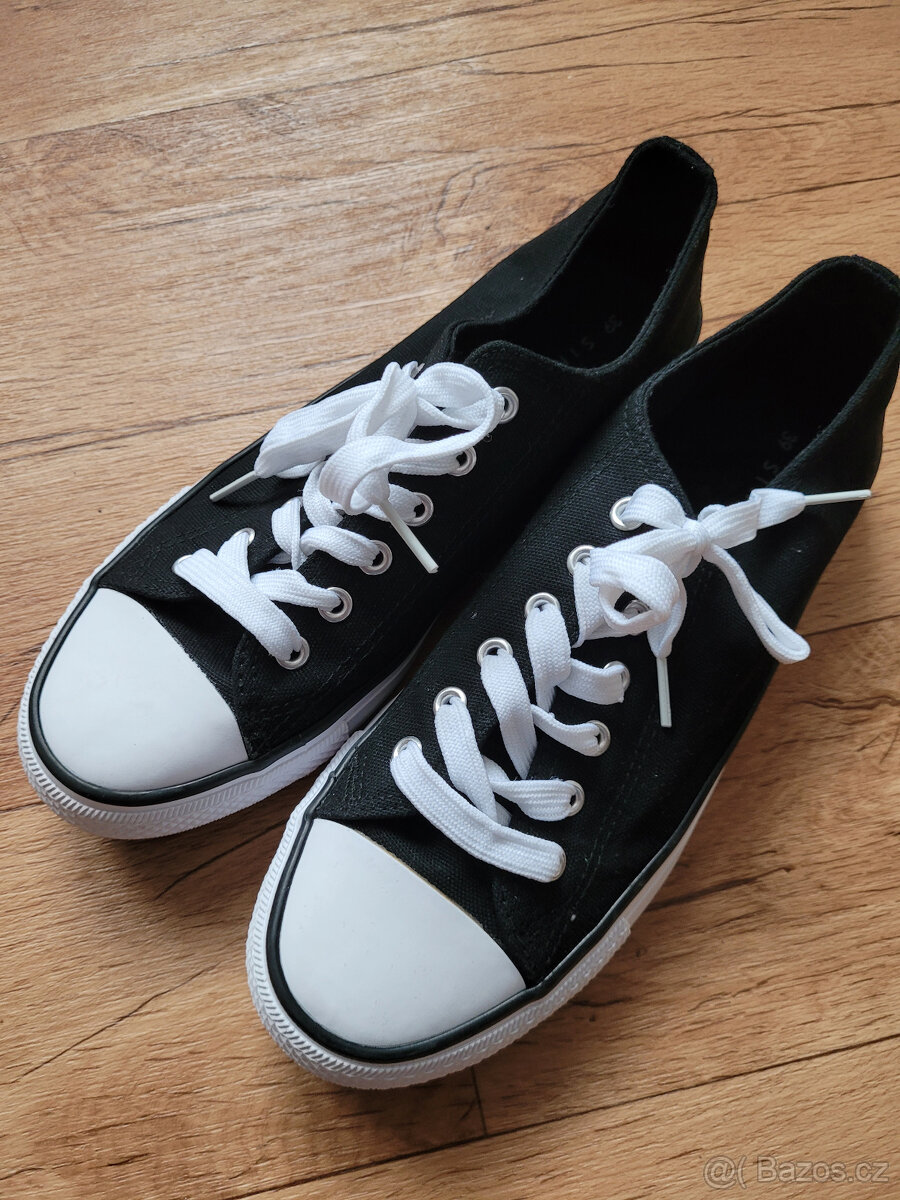 NOVÉ ČERNÉ TENISKY VEL.39 - 2