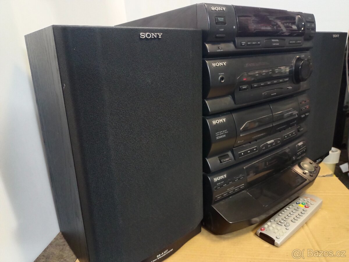 SONY věž HCD-N355 , pětidisk,rádio, double deck, zesilovač. - 2