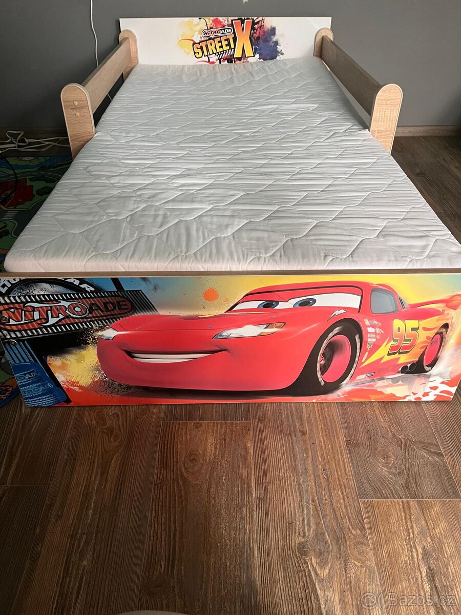 NOVÁ dětská postel Max Disney auta 180x90 se šuplíkem - 2