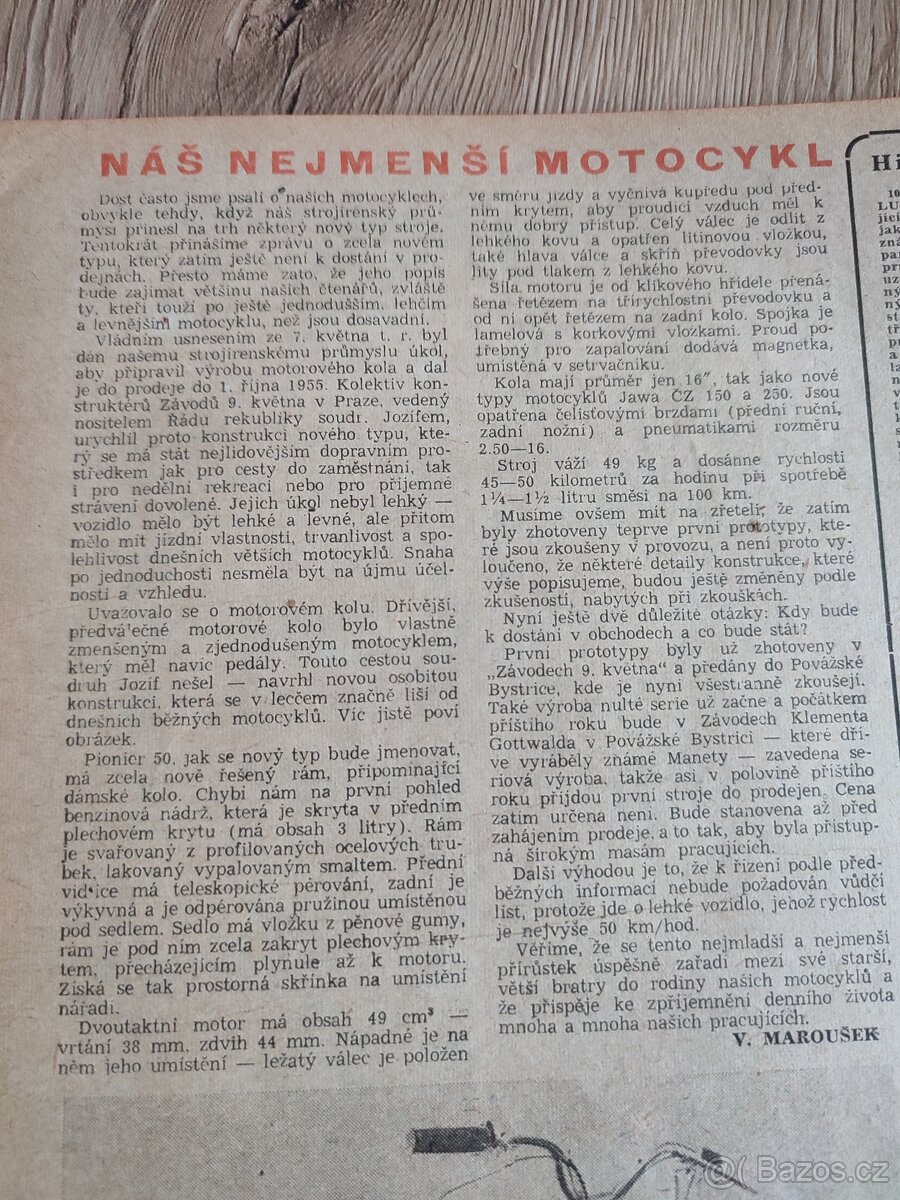 Jawa 50 pionýr pařez - 2